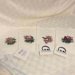 Christmas Linen Hand Towels (4) by Stephanie Stouffer